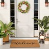 UINI Welcome Mat Outdoor Indoor Door Mat, Faux Coir Welcome