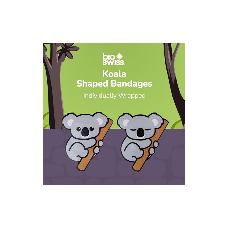BioSwiss Vendas autoadhesivas con forma de koala, sin látex, estériles,