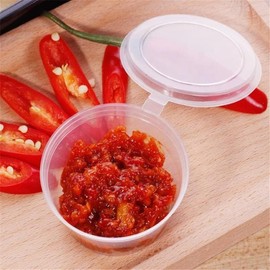 50 x 40ml Hinged Lid Plastic Food Craft Storage Container Baby Pot - (J2G)