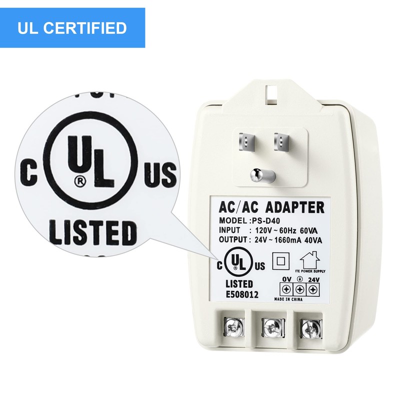 Hotop 2 Pack 24 Volt Transformer, 40 VA AC Transformer
