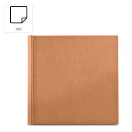 Hama Wrinkled Photo Album (Memo Album for 200 Photos in 10 x 15 cm Format Photo Book with 100 Pages with Labelling Field, Foil Pockets, Washable Kraft Paper, Bamboo Paper) Brown