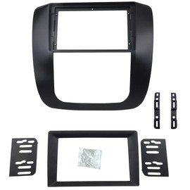 DKMUS Radio Stereo Bezel for GMC Yukon 2007-2012 Dash Installation Mount Trim Kit Fits 9" and 2 Din