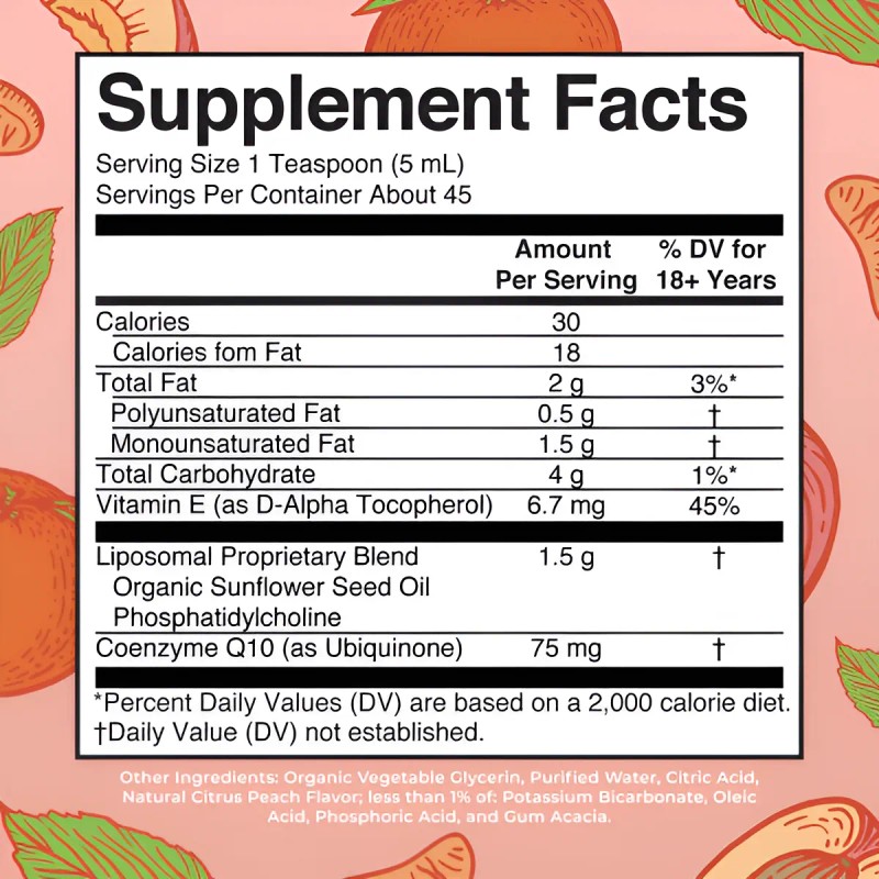 Coq10 Liposomal Melocotón Cítrico Mary Ruths