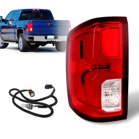 Ussbaye Led Tail Light Compatible with 2016 2017 2018 Chevy Silverado 1500 LTZ/High Country TaillightsTail Light Assembly with Harness GM2800294 84288718 （ Left Driver Side ）