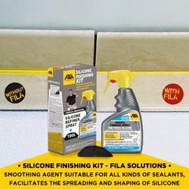 Fila Surface Care Solutions - Silicone Finishing Kit with Smoothing Spray, Caulk Tool Included, 24oz