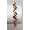 Unbranded Magnetic Copper Bracelet Wavy Design W/ Crystals & Magnets