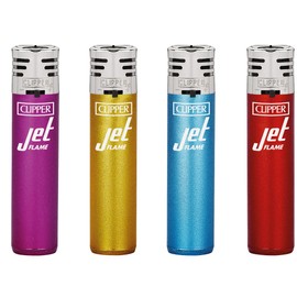 4 X CLIPPER LIGHTERS (CRYSTAL 5 JET)