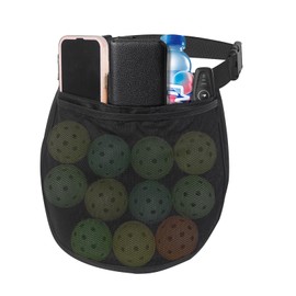 Aoneky Tennis Waist Bag - Adjustable Mesh Hip Pouch Carries 6-8 Balls, Hands-Free Sports Accessory for Men & Women