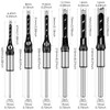 Abizarch 6Pcs Square Hole Drill Bits High Speed Steel Mortising