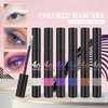 Color Mascara: 24-hour waterproof, rolled, dense, long time keeping, metallic