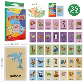 leyun Kids Flash Cards Set Flash Cards for Children Early Learning Flash Cards Flash Cards for Toddlers Age 2-4 Baby Cards for Toddlers 1 2 3 4 years 4 Pack-144pcs Animals Fruits Body Parts & Colors