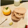 NOLITOY Cute Salt Sugar Box Wooden Seasoning Organizer Accessory Condiment