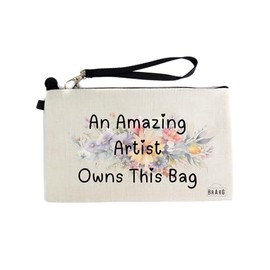 Gifts or Presents for Artists, an Amazing Artist Owns This Bag, Cosmetic Bags, Pencil Case - cb915