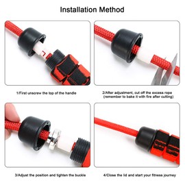 Chstarina Adult Skipping Rope, Speed Rope Adjustable with Ball Bearings and Skin-friendly Handles, Length Adjustable, Cotton Rope Skipping for Children Fitness, Training, Boxing, Crossfit, grey