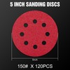 Pukamam 120 Pcs 5 inch Sanding Discs 150 Grit 8