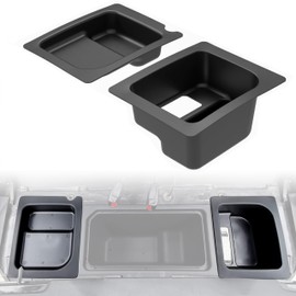 SAUTVS Left & Right Under Seat Storage Box for Ranger 570 500 15-21, Underseat Storage Bin Set Organizer Tray for Polaris Ranger 500 570 Mid Size 50" Wide 2015-2021 Accessories (2PCS, Left & Right)