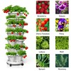 Lykvrii 7 Tiered Strawberry Planters 3 Pack, Vertical Stackable Planter,