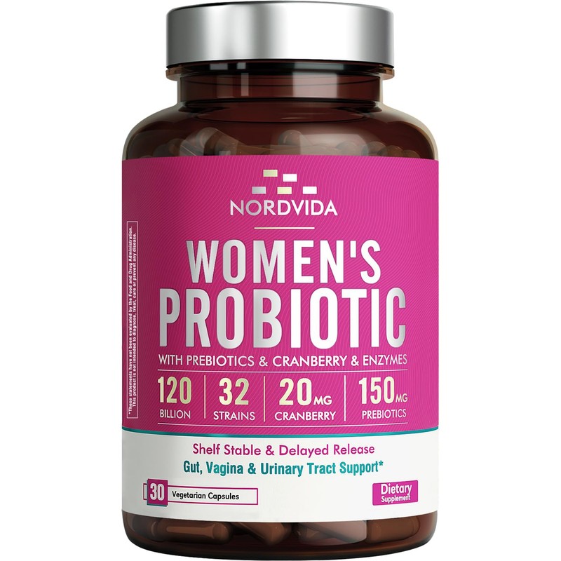 Probiótico para Mujeres, 120 Mil Millones y 32 Cepas, con