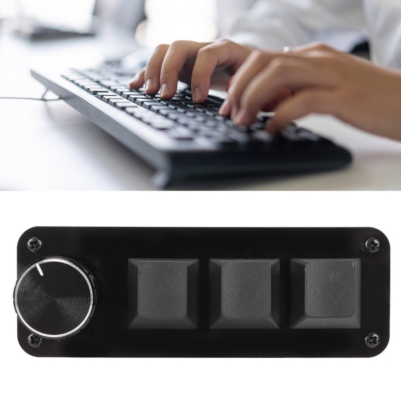 Mini 3 Key Keypad with Knob Custom Programming Hot Swappable