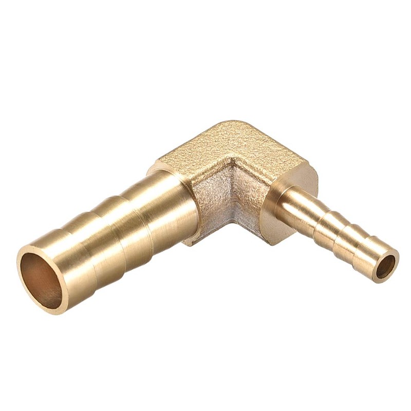 sourcing map Hose Adaptor Connection Brass 90 Degree 8 mm