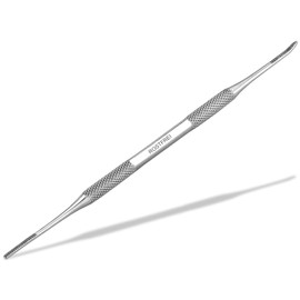 Professional Corner File for Toenails Nail File Corner File 2-Sided Straight Curved Stainless Steel Manicure Double Instrument