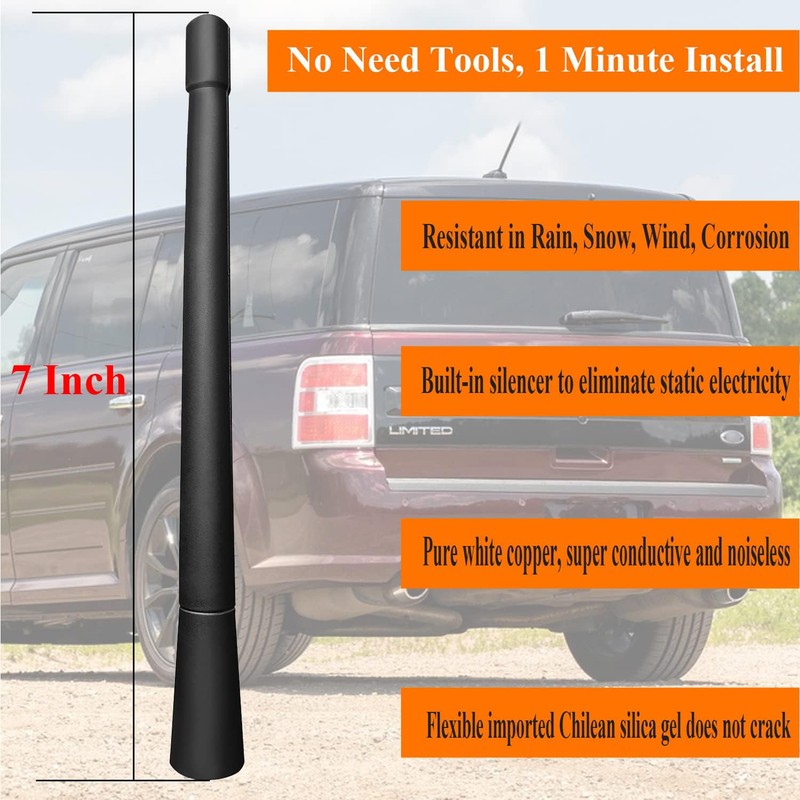 7 Inch Antenna Replacement for Ford Flex (2009-2018), Ford Flex