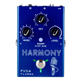 FLAMMA FV04 Vocal Harmony Pedal Vocal Effects Processor Stompbox Voice Mic Harmonizer with Reverb 12 Pitches with 11 Different Harmony Modes All-In-One for Singer and Guirist Singing Recording