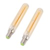 2Pcs LED Tube Bulb 4W E14 2300K Tubular Light Lamp