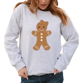 Outlook Designs Sweatshirts for Women Cute Gingerbread Christmas Sweatshirts Long Sleeves Crewneck Tops Pullovers