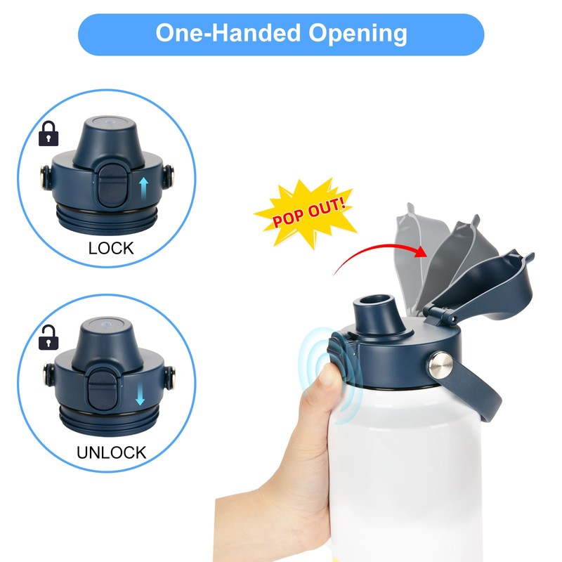 Auto Spout Lid for YETI Rambler Bottles, Fits 18/26/36/64 oz