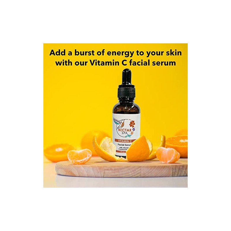 Suero Facial Con Vitamina C, Vitamina E Y Ácido Hialurónico