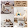 Domensi Woodland Animal Toy Basket 15"x11" Large Animal Storage Basket