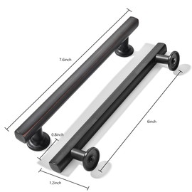 khtumeware 10 Pack 6 Inch(152mm) Oil Rubbed Bronze Cabinet Pulls Kitchen Solid Heavy Duty Venetian Bronze Cabinet Pulls Kitchen Cabinet Hardware for Cupboard Drawer Handles Dresser Pulls