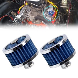 RYANSTAR RACING 2PCS 23MM High Flow Vent Valve Cover Breather Filter Universal Car Air Filter Cold Air Intake Filter Small Air Filter Breather Universal Air Vent Cover Blue
