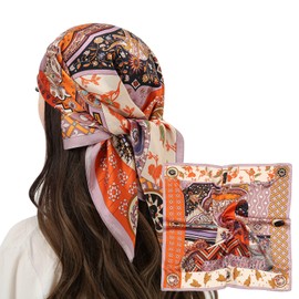 RIIQIICHY 100% Mulberry Silk Scarf Head Scarf for Women Hair Scarf Silk Scarf for Sleeping Hair Wrapping Square Neck Scarves