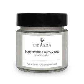 Natural Aromatic Candle | Peppermint + Eucalyptus | 6.7oz