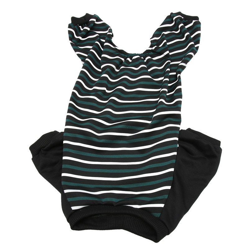 Striped Dog Pajamas Soft Stretchy Fashionable 4 Legged Puppy Pajamas