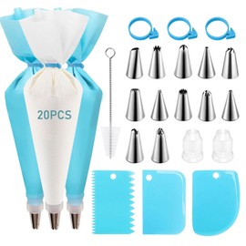 CVOZO Spritzbeutel Mit Tüllen Backzubehör Tortendekorationssets: Torten Zubehör Weihnachten Backen Zubehör Wiederverwendbar Silikon Spritzbeutel für Perfektes und Präzises Dekorieren Backkreationen