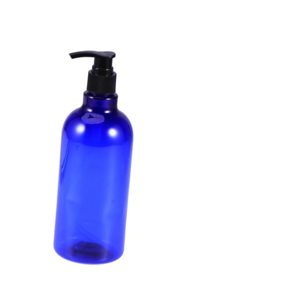 Mikinona 2pcs Refillable Shampoo Pump Bottles Blue Long Neck Dispenser