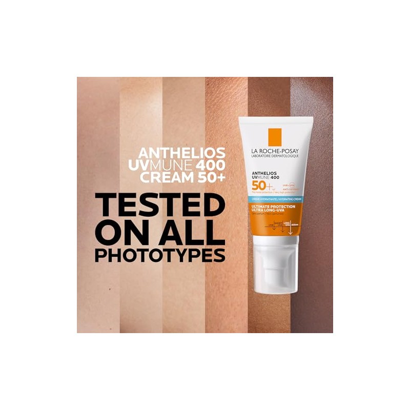 La Roche-Posay Anthelios UVMune 400 Hydrating Cream SPF50+ for Face,