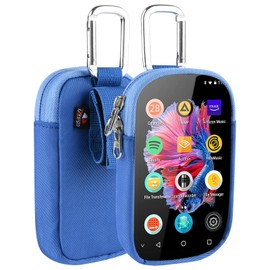 TXEsign MP3 & MP4 Player Carry Case Bag with Clear Window Travel Carrying Case for 4" Touch Screen MP3 MP4 Music Player Case Storage Bag with Inner Pocket for Earphones, USB Cable, Memory Card (Blue)