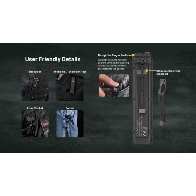 Nitecore EDC25 3000 Lumen USB-C Rechargeable Ultra Slim Tactical EDC