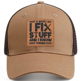 Funny Hats for Men, Dad Birthday Gifts from Daughter Son Wife, Mens Baseball Cap Adjustable Trucker Hat Breathable Mesh Ball Cap Daddy Snapback Husband Fathers Day Christmas White Elephant Gift