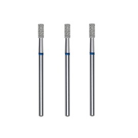 STALEKS PRO Set of 3 6 x 2.5 mm Cylinder Shape Medium Grit Diamond Nail Cutters