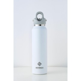REVOMAX Carbonated Vacuum Insulated Bottle, 16 oz (473 ml), 18 Hours, Cold for 36 Hours (Matte White)