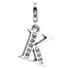 Nenalina Charm Letter K Pendant in 925 Sterling Silver for