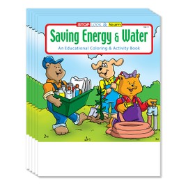 ZOCO - Saving Energy and Water - Activity and Coloring Books (50 Bulk Pack, Without Crayons) - Conservation, Earth Day Party Supplies - Educational Activities for Kids
