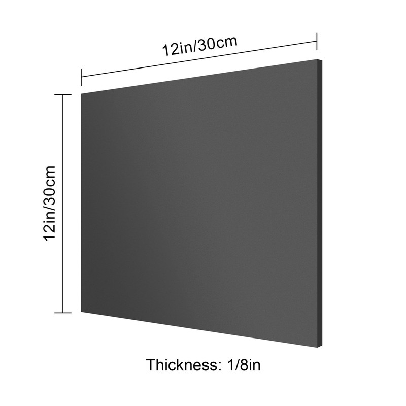 12x12 Inches Black Mirror Acrylic Sheet – 2 Pcs Reflective