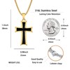 Oskani Men's Cross Necklace Stainless Steel Faith Crucifix Pendant with