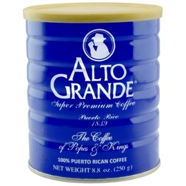 Alto Grande Super Premium Coffee Ground, Single Origin, Puerto Rico, 8.8 Ounce Canister